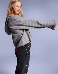 Studded star baggy jeans