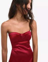 Floral satin mini dress