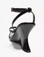 High-heel wedge sandals