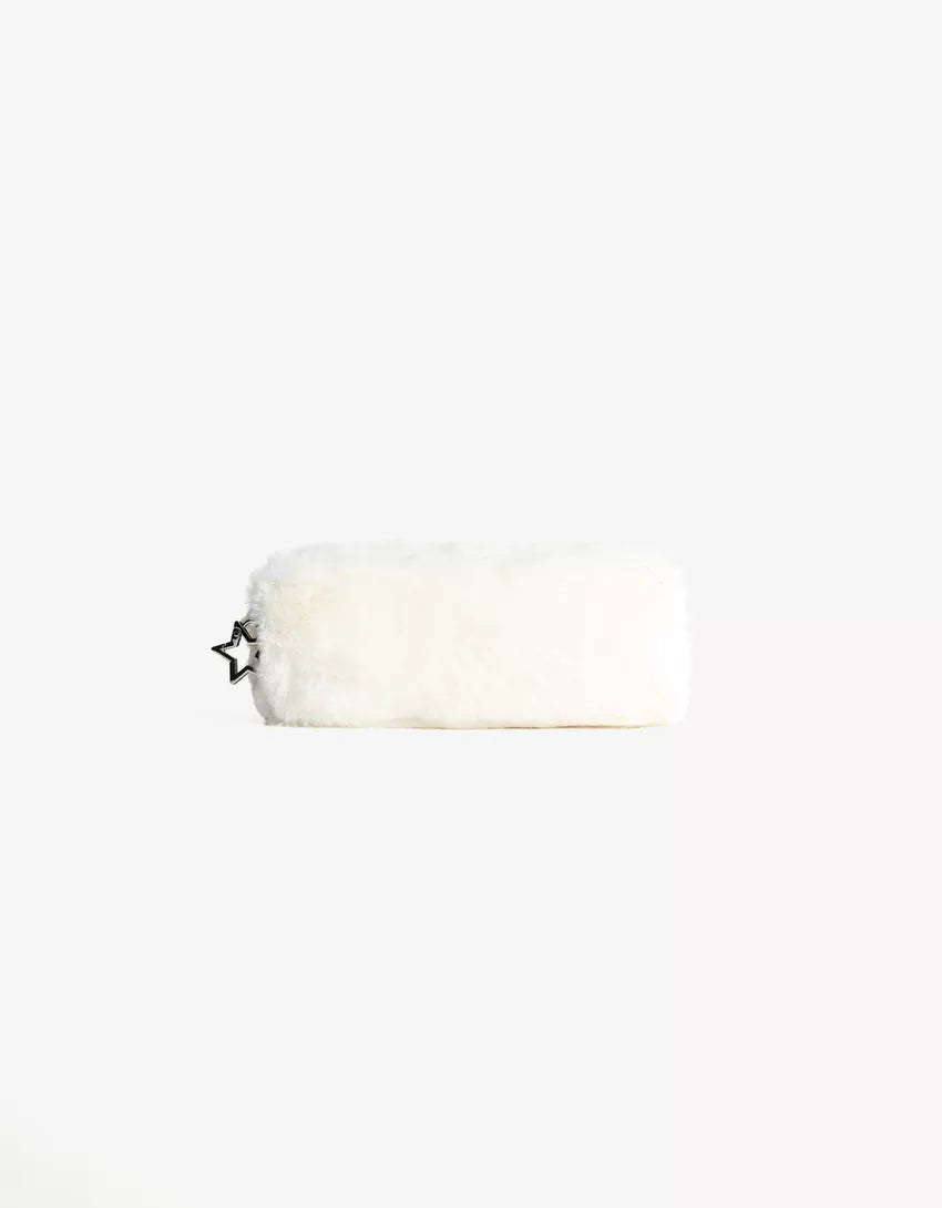 Faux fur pencil case