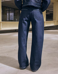 Baggy barrel jeans with studs