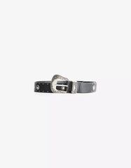 Faux leather studded belt