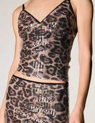 Sequined tank top