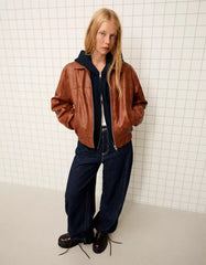 Leather effect jacket