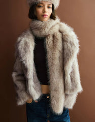 Faux fur stole
