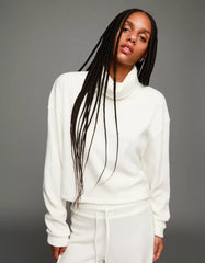 High neck ribbed sweater