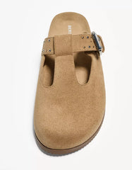 Clogs with buckle detail