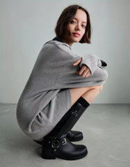 Soft wide sleeve mini dress