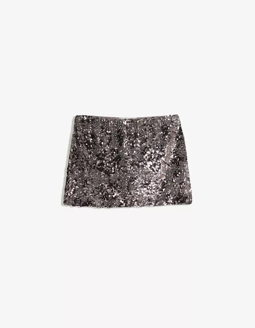Sequined mini skirt