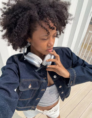 Cropped denim jacket