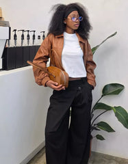 Leather effect jacket