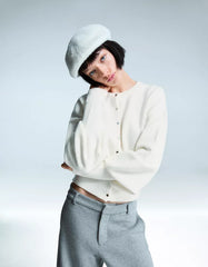 Fitted ribbed cardigan