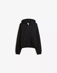 Oversize hooded sweatshirt with zipper