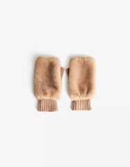 Faux fur mittens