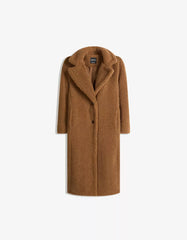 Long faux shearling coat