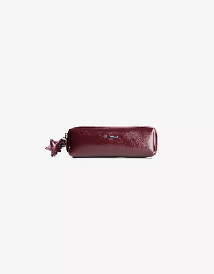 Leather effect pencil case