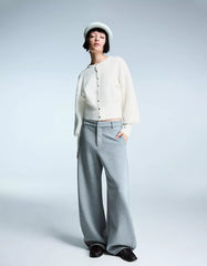 Fitted ribbed cardigan