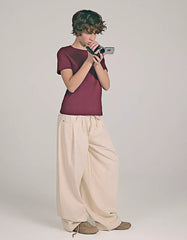 Short sleeve heavy cotton T-shirt