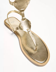 Flat slider sandals with buckles