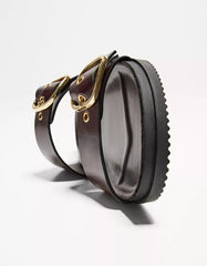 Flat slider sandals with buckles