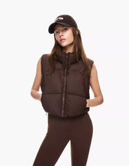 Cropped puffer vest
