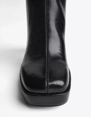 Platform heel ankle boots