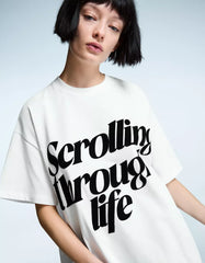 Printed short sleeve oversize T-shirt