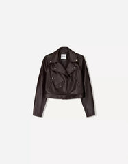 Leather effect biker jacket