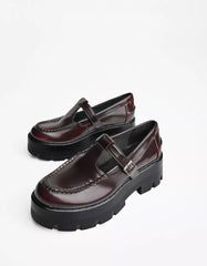 Loafers with strap and chunky soles