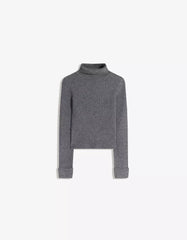 High neck ribbed sweater