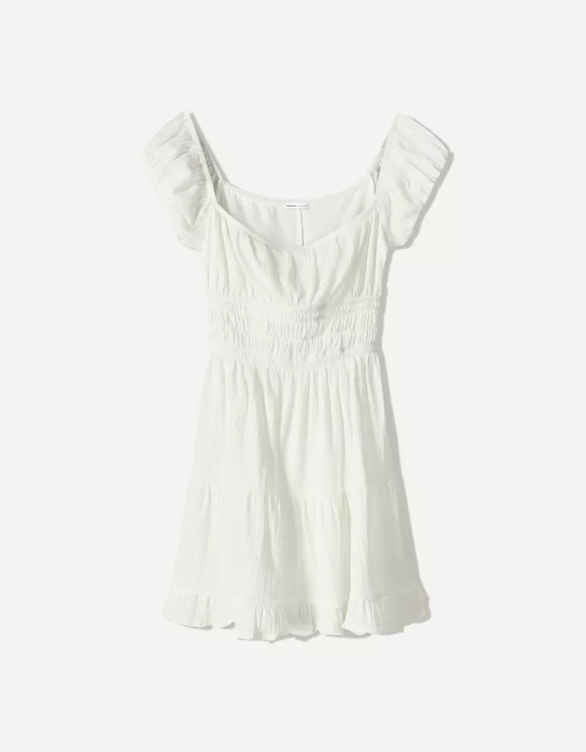 Mini dress with ruffles