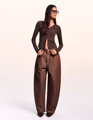 Long sleeve T-shirt with buttons