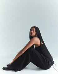 Voluminous double-fabric pants