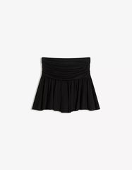 Textured metallic thread mini skirt