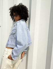 Cropped denim jacket