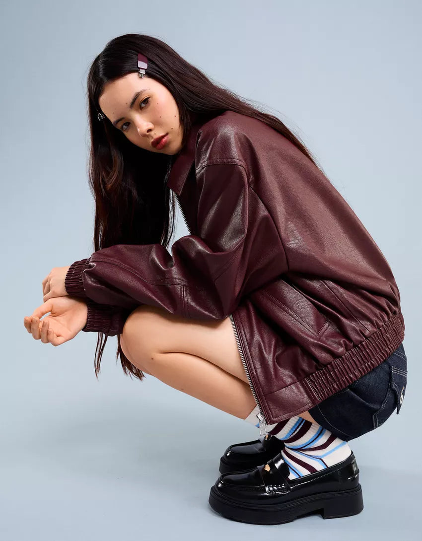 Leather effect jacket