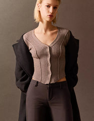 Ribbed cardigan
