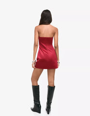 Floral satin mini dress