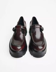 Loafers with strap and chunky soles