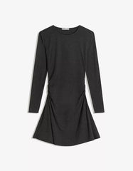Gathered long sleeve mini dress