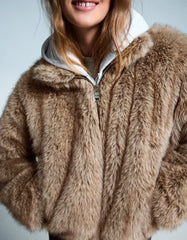 Faux fur jacket