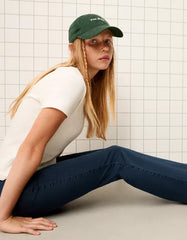 Flared pants with pocket flaps