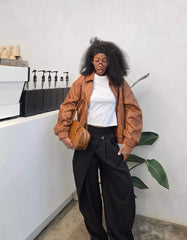 Leather effect jacket