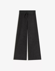 Soft ribbed wide-leg pants