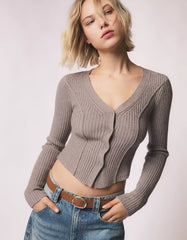 Ribbed cardigan