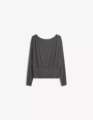 Striped long sleeve sash T-shirt