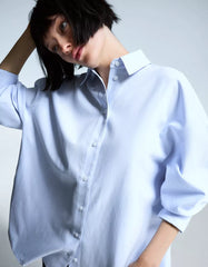 Oversize poplin shirt
