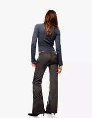 Low-rise boot-cut pants