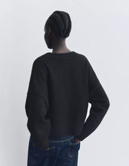 V-neck cropped sweater