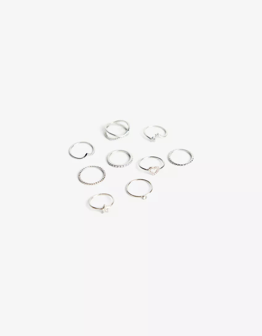9-pack of thin rings